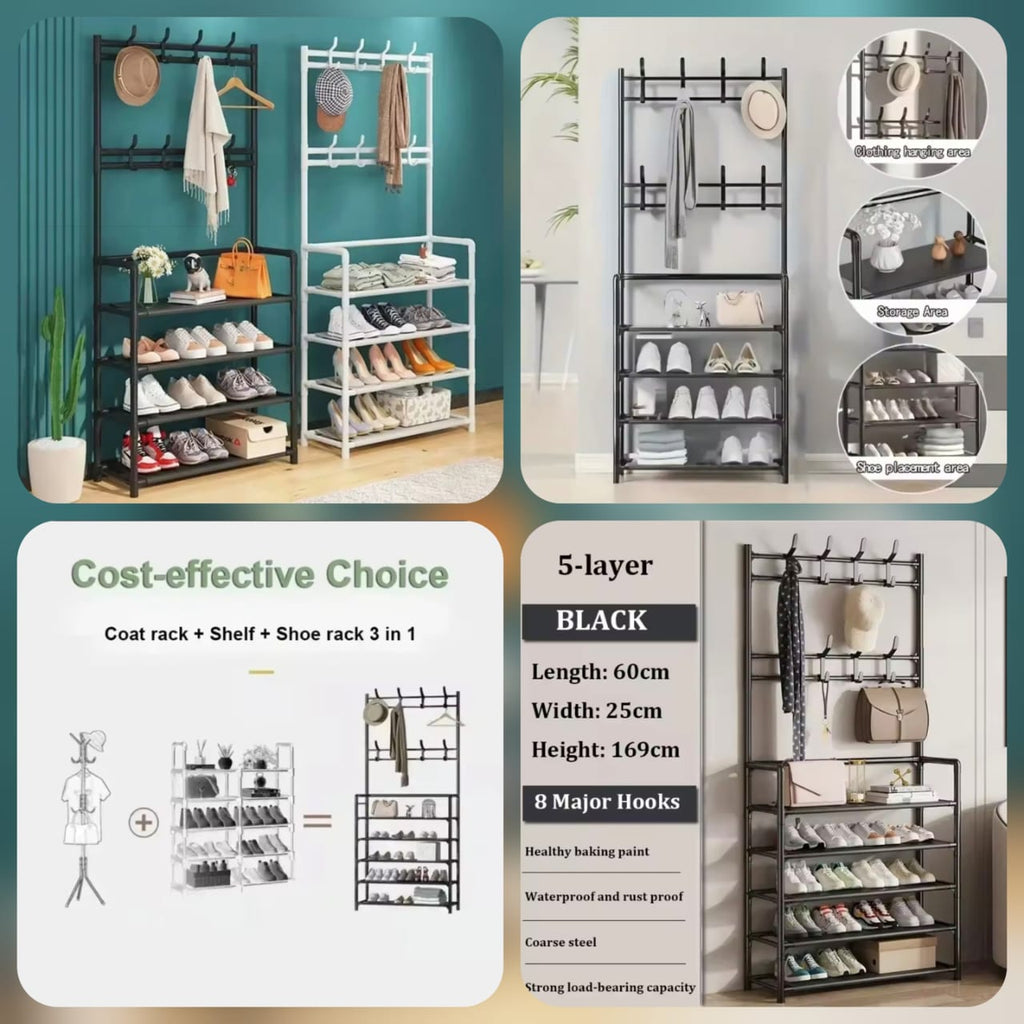 2 in 1 Hanger and Shoe Rack