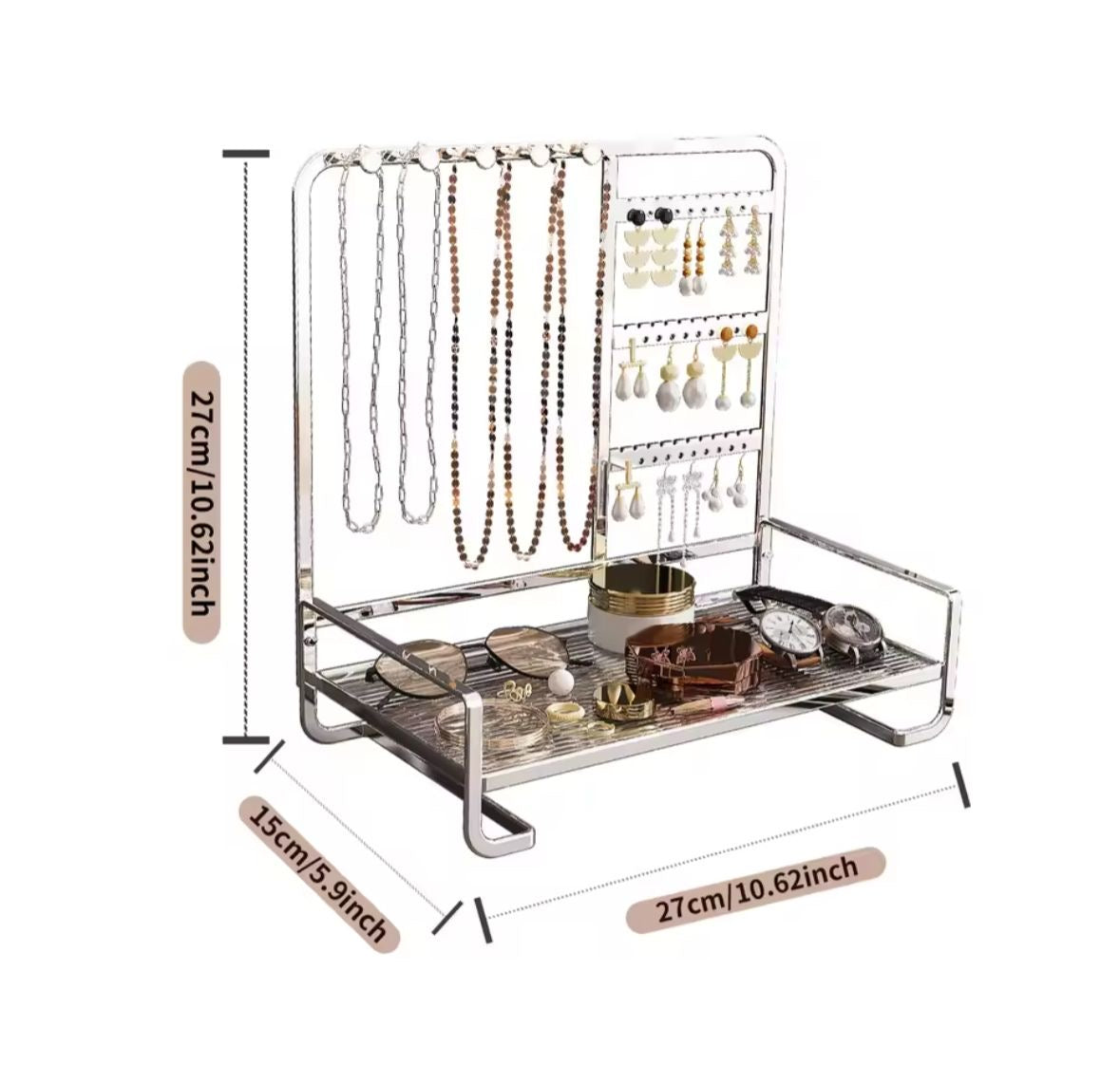 Elegant Metal Jewellery Stand