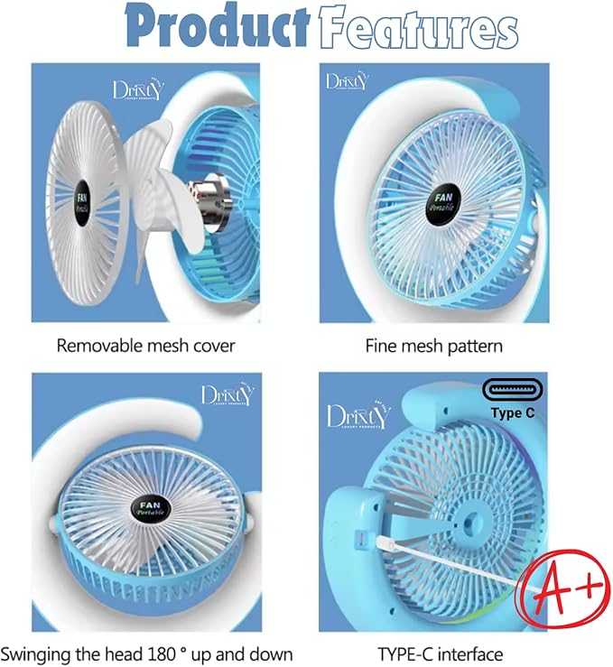 USB rechargeable Electric Fan