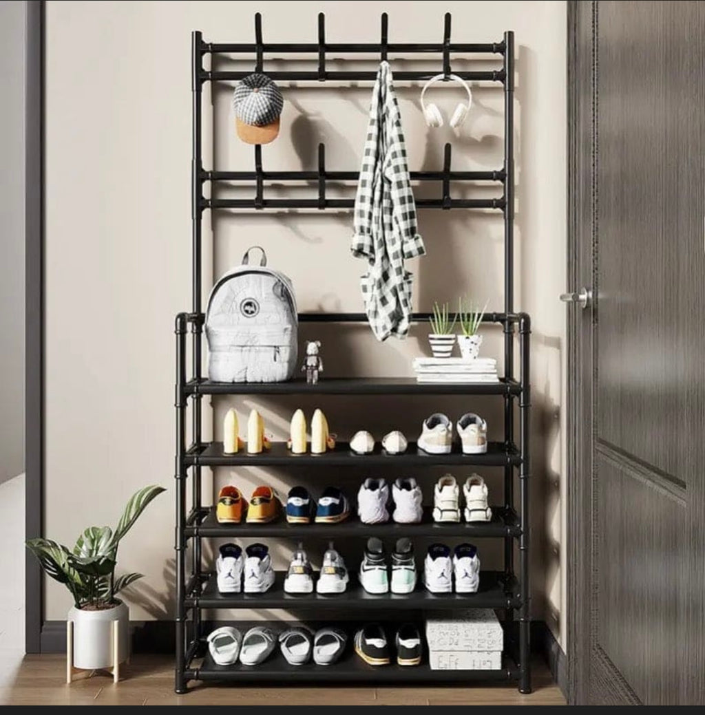 2 in 1 Hanger and Shoe Rack